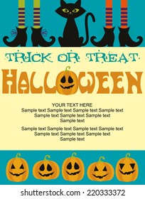 happy halloween card design. vector illustration