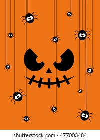 Happy halloween card design. Vector illustration.