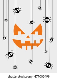 Alles Gute für das Halloween-Kartendesign. Vektorgrafik.