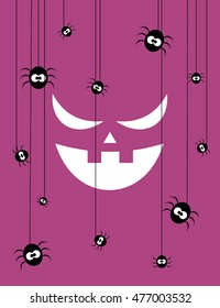 Happy halloween card design. Vector illustration.