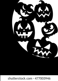 Happy halloween card design. Vector illustration.
