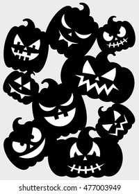 Happy halloween card design. Vector illustration.