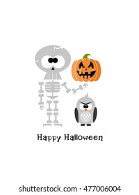 Happy halloween card design. Vector illustration.