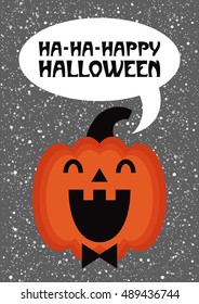 Happy Halloween card design. Vector illustration.