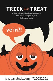 Happy Halloween card design. Vector illustration.