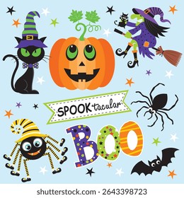 Happy Halloween card with Halloween elements