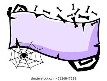 Happy Halloween card. Holiday background with celebration items.