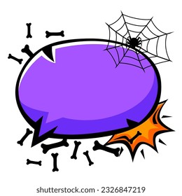 Happy Halloween card. Holiday background with celebration items.