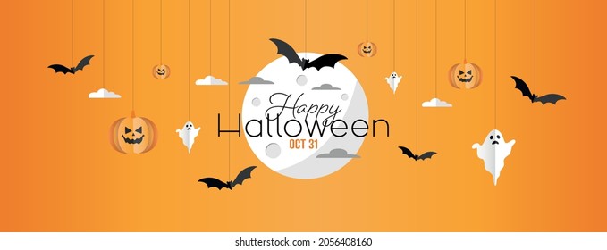 Happy Halloween card. Modern concept.