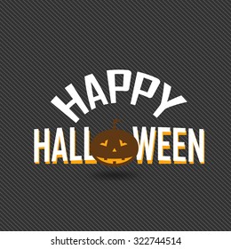 Happy Halloween card with pumpkin
