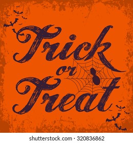 Happy halloween card. Set of vector design elements.