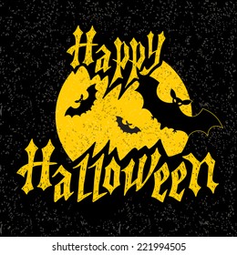 Happy halloween card template