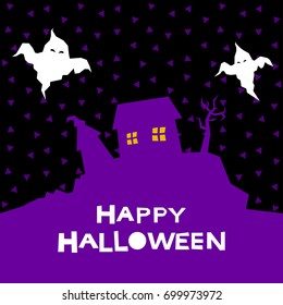 Happy halloween card template. Abstract halloween pattern for design card, party invitation, poster, album, menu, t shirt, bag print etc.