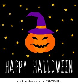Happy halloween card template. Abstract halloween pattern and handwritten happy halloween quote for design card, party invitation, poster, album, menu, t shirt, bag print etc.