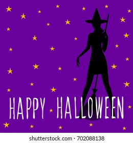 Happy halloween card template. Abstract halloween pattern and handwritten happy halloween quote for design card, party invitation, poster, album, menu, t shirt, bag print etc.