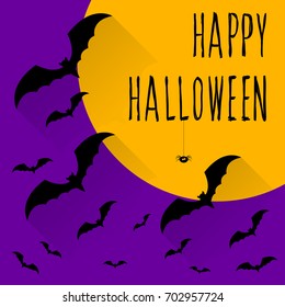 Happy halloween card template. Abstract halloween pattern and handwritten happy halloween quote for design card, party invitation, poster, album, menu, t shirt, bag print etc.
