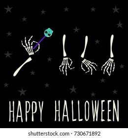 Happy halloween card template. Abstract halloween pattern for design card, modern party invitation, event poster, gift album, holiday menu, t shirt, bag print etc.