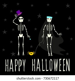 Happy halloween card template. Abstract halloween pattern for design card, modern party invitation, event poster, gift album, holiday menu, t shirt, bag print etc.