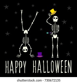 Happy halloween card template. Abstract halloween pattern for design card, modern party invitation, event poster, gift album, holiday menu, t shirt, bag print etc.