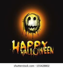 Happy Halloween Card Template | Vector Illustration