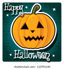 Happy Halloween card, vector