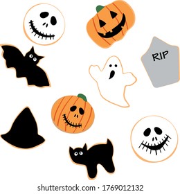 Happy Halloween card, vector illustration