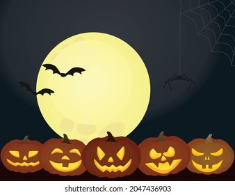 Happy Halloween card. vector illustration