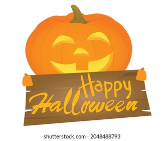 Happy Halloween card. vector illustration