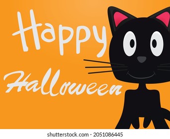 Happy Halloween card. vector illustration