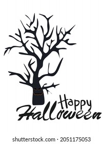 Happy Halloween card. vector illustration
