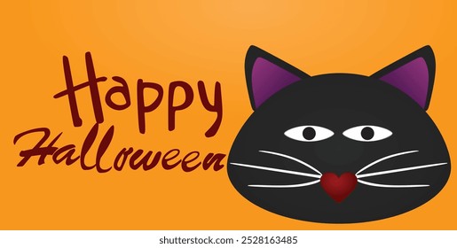 Happy Halloween card. vector illustration