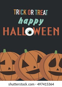 Happy Halloween card. Vector illustration