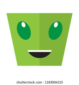 Happy halloween cartoon alien avatar