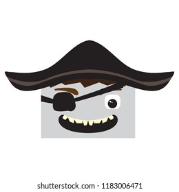 Happy halloween cartoon pirate avatar