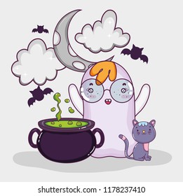Happy halloween cartoons