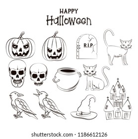 Happy halloween cartoons