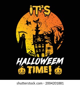 Happy Halloween cat t shirt design with vector background. skull, grunge vintage design t shirts. quote typography hand drawn style. Trick or treat shirt. horror t-shirts. Halloween costumes