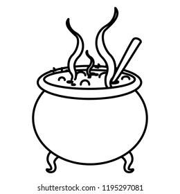 happy halloween cauldron icon