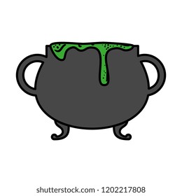 happy halloween cauldron icon
