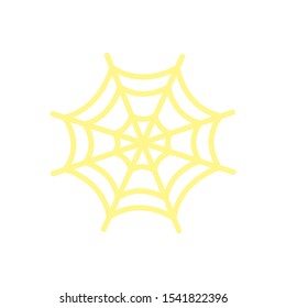 happy halloween celebration cobweb decoration vector illustration