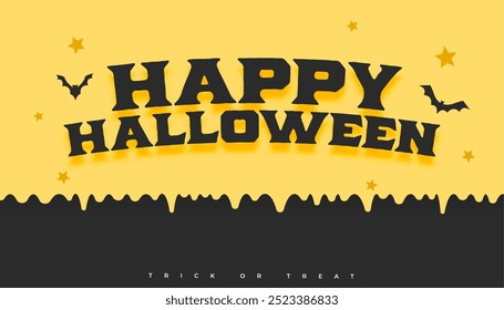 happy halloween celebration creepy background with bat design vector