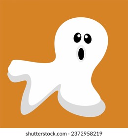 happy halloween celebration ghost vector illustration