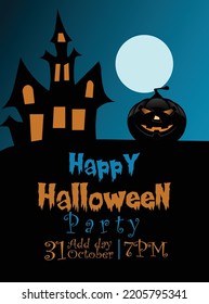 happy Halloween celebration party poster flyer social media post design
