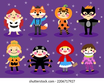 Happy Halloween character illustration,halloween costume 