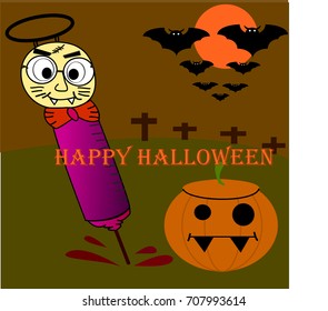 Happy halloween characters