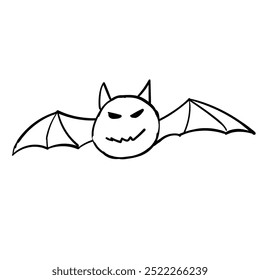 Happy halloween clip art hand drawing style. Creative aesthetic doodle element. Vector illustration