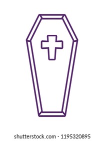 happy halloween coffin icon