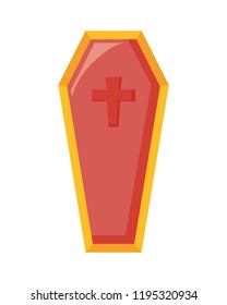 happy halloween coffin icon
