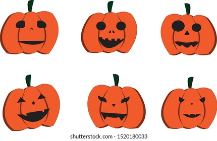 Happy Halloween Collection Creepy and Scary Elements for Halloween Decorations Vector illustration