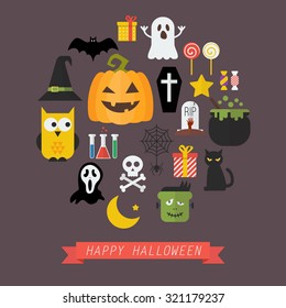 Happy Halloween. Collection of Halloween Holiday